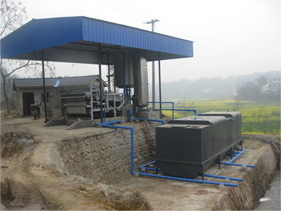 贵州六盘水某养殖场污水一体化处理设备安装项